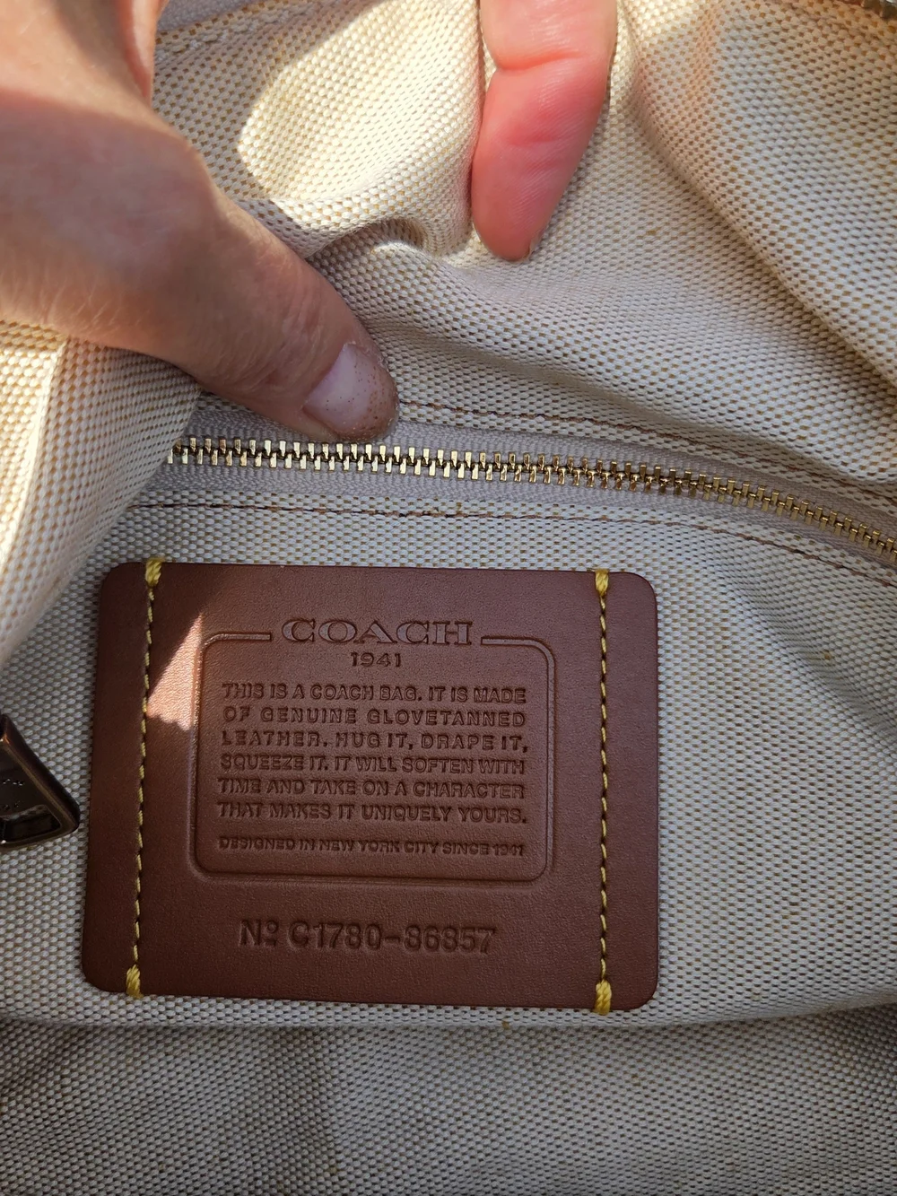 Coach 1941 ROGUE Satchel in Chalk Ivory-Pebbled Glovetanned Leather